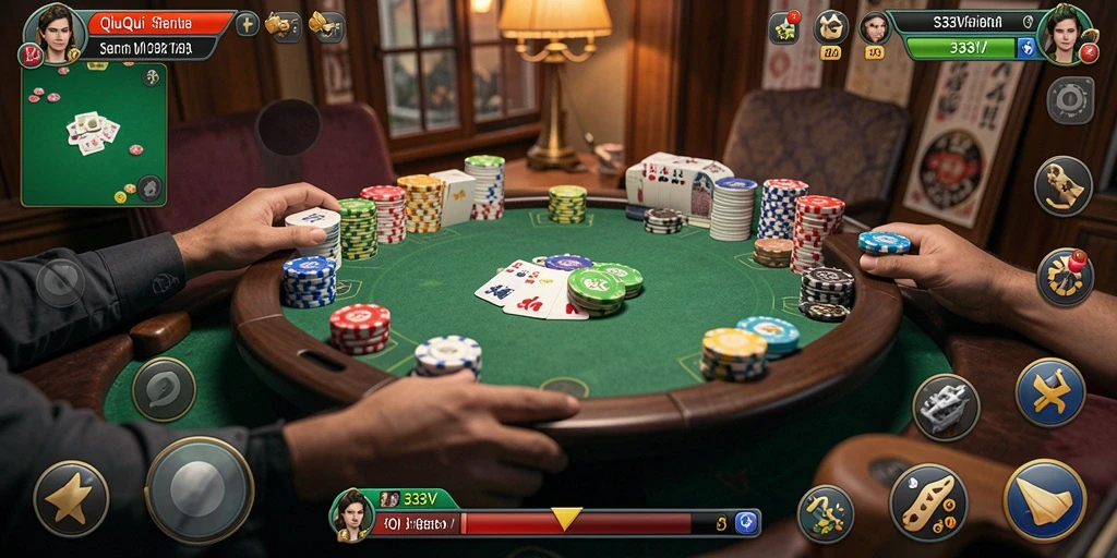 Screenshot gameplay QiuQiu dari 333V yang menarik.