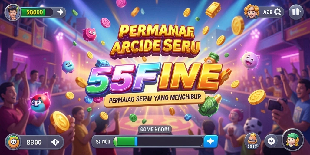 Tampilan gameplay Arcade yang menarik dalam 55FIVE.
