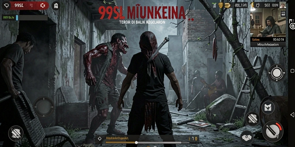 Tampilan menegangkan dari gameplay 99SL dengan suasana Horror yang mendalam.