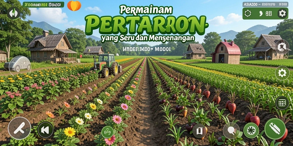 Tangkapan layar gameplay ASIA200 menunjukkan pengalaman seru dalam bertani.