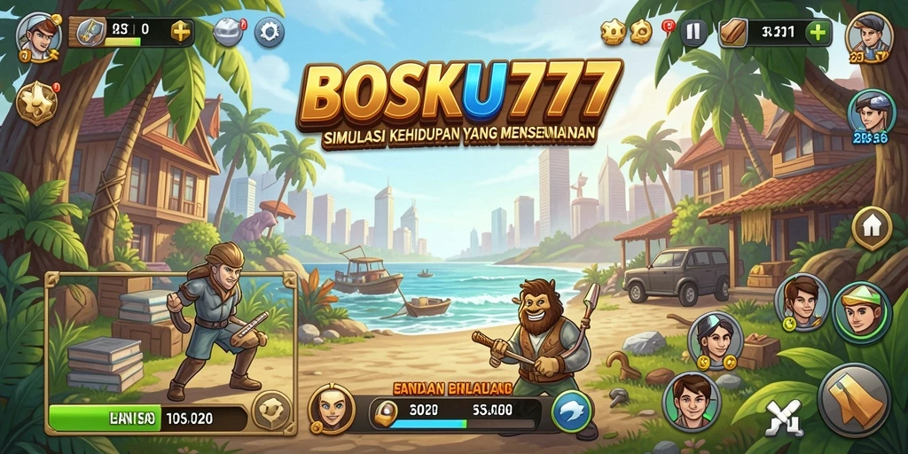 Tampilan gameplay menarik dari BOSKU777 yang menunjukkan interaksi karakter.