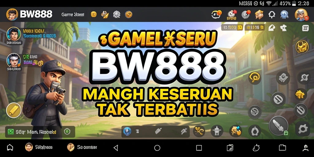 Tampilan game BW888 yang menunjukkan petualangan karakter dalam mode Idle.