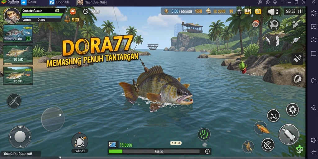 Tangkapan ikan besar dalam gameplay DORA77 yang seru.