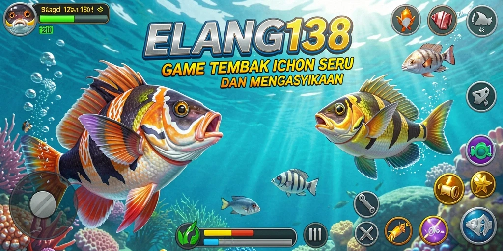 Tampilan gameplay ELANG138 yang penuh aksi menembak ikan.