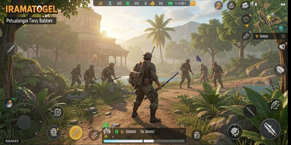 Tampilan gameplay IRAMATOGEL yang menakjubkan di dunia terbuka.