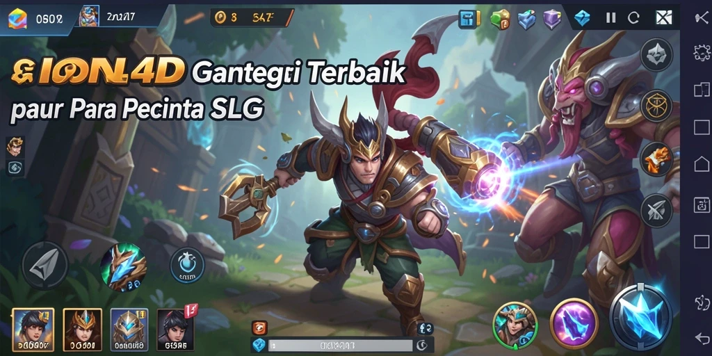 Screenshot gameplay LION4D menampilkan pertempuran yang mendebarkan.