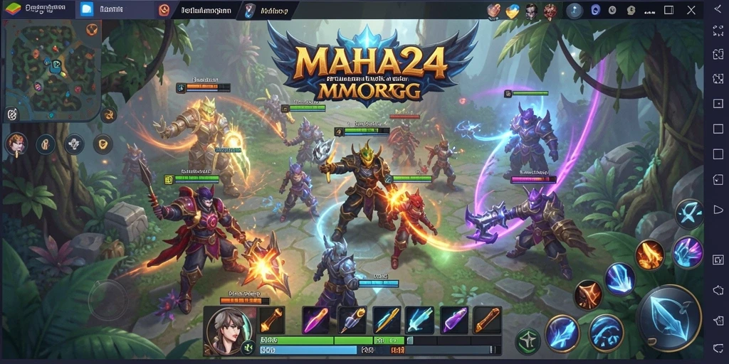 Tangkapan layar utama dari gameplay <strong>MAHA24</strong> menampilkan aksi pertempuran yang mendebarkan.