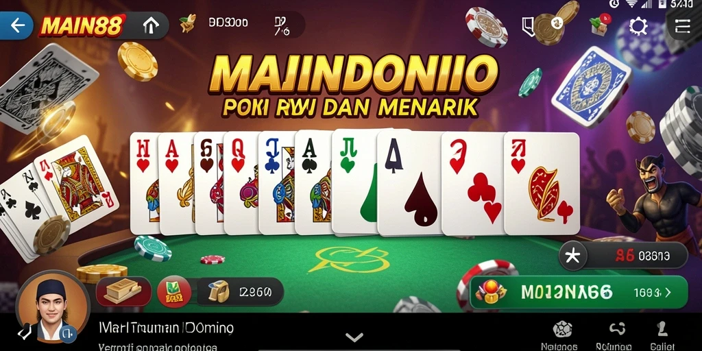 Tampilan gameplay domino yang menarik dan interaktif.
