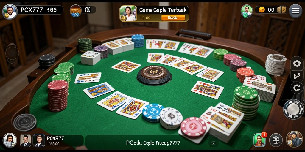Gameplay PCX777 yang menyenangkan saat bermain Gaple.