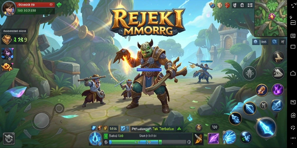 Screenshot utama REJEKI menampilkan aksi seru dalam dunia MMORPG.