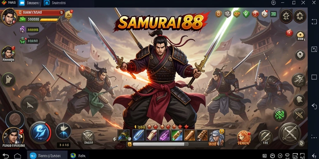 Gameplay seru dalam SAMURAI88 yang penuh strategi dan aksi.