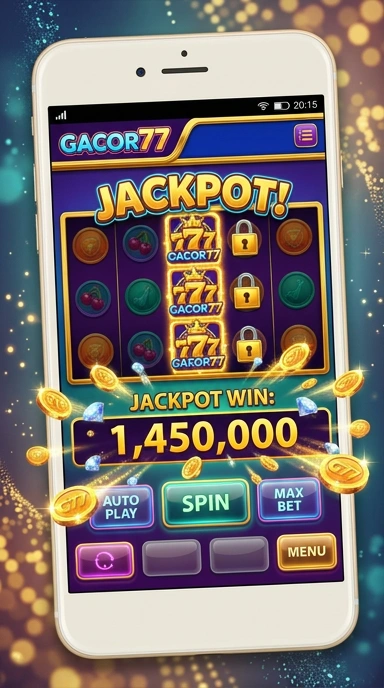 Tampilan utama aplikasi gacor77 yang modern dan intuitif.